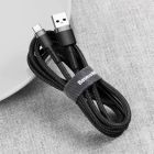 Кабель Baseus Cafule Cable USB For Type-C 3A 1m Gray+Black