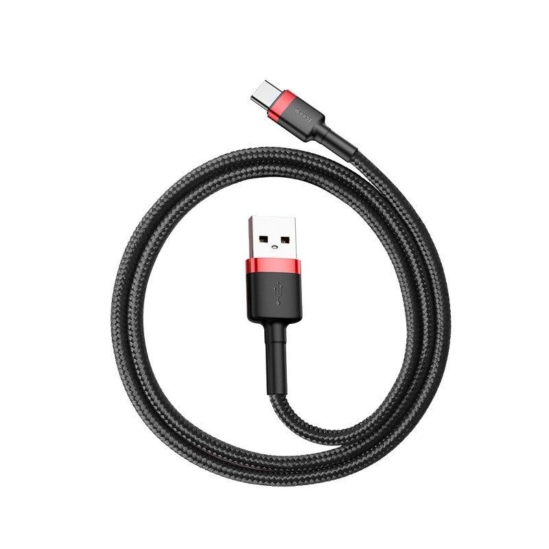 Кабель Baseus Cafule Cable USB For Type-C 3A 1m Red+Black