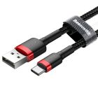 Кабель Baseus Cafule Cable USB For Type-C 3A 1m Red+Black