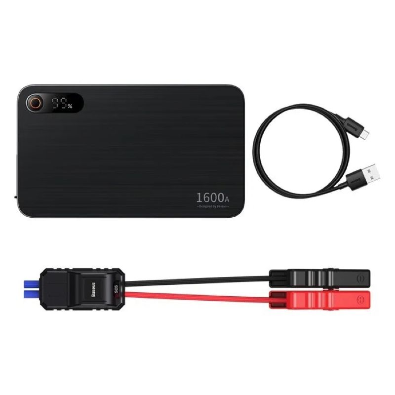 Автомобільний пуско-зарядний пристрій Baseus Super Energy Pro Black+ Car Jump Starter 1600A