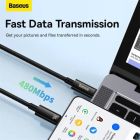 Кабель Baseus Tungsten Gold Fast Charging Data Cable Type-C to Type-C 240W 1m Black