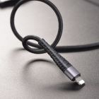 Кабель BOROFONE BX32 USB to iP 2.4A, 1m, nylon, aluminum+TPE connectors, Black