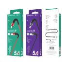 Кабель BOROFONE BX32 USB to iP 2.4A, 1m, nylon, aluminum+TPE connectors, Black