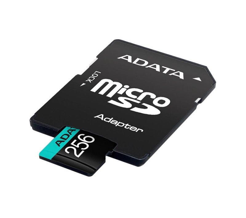Карта пам'яті microSDXC (UHS-1 U3) A-DATA Premier Pro 256Gb Class 10 V30S A2 (R-100Mb/s W85Mb/s) (adapter SD)
