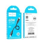 Кабель HOCO X96 Hyper 60W fast charging data cable Type-C to Type-C (L=0.25M) Black