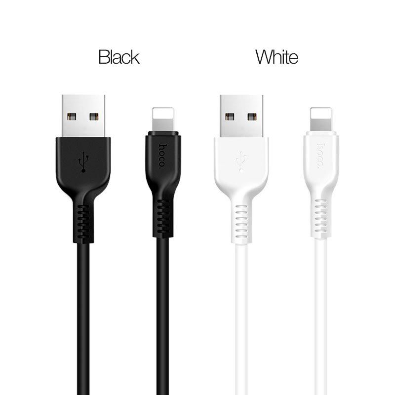 Кабель HOCO X20 USB to iP 2.4A, 1m, PVC, TPE connectors, Black