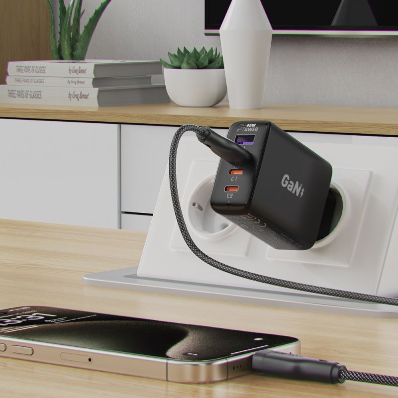 Кабель ACEFAST C8-04 USB-A to USB-C charging data cable Black