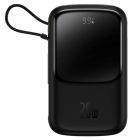 Зовнішній акумулятор Baseus Qpow Pro Digital Display Fast Charge 10000mAh 20W (Type-C cable) Black