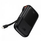 Зовнішній акумулятор Baseus Qpow Pro Digital Display Fast Charge 10000mAh 20W (Type-C cable) Black