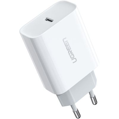 Мережевий зарядний пристрій UGREEN CD137 Fast Charging Power Adapter with PD 20W EU (White) (UGR-60450)