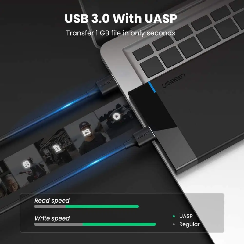Зовнішня кишеня для накопичувача UGREEN US221 2.5 Inch Hard Drive Box (UGR-30848)