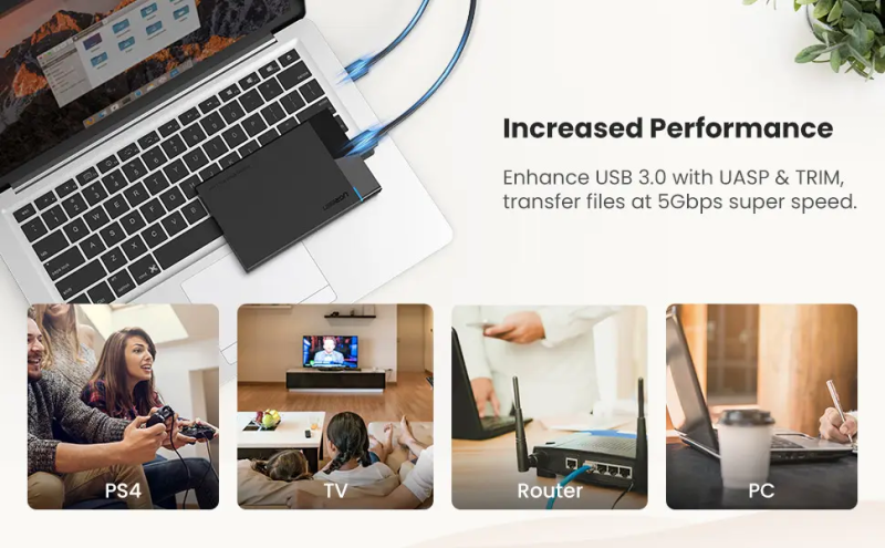 Зовнішня кишеня для накопичувача UGREEN US221 2.5 Inch Hard Drive Box (UGR-30848)