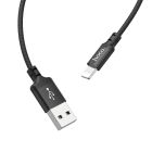 Кабель HOCO X14 USB to iP 2A, 1m, nylon, aluminum connectors, Black