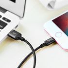 Кабель HOCO X14 USB to iP 2A, 1m, nylon, aluminum connectors, Black