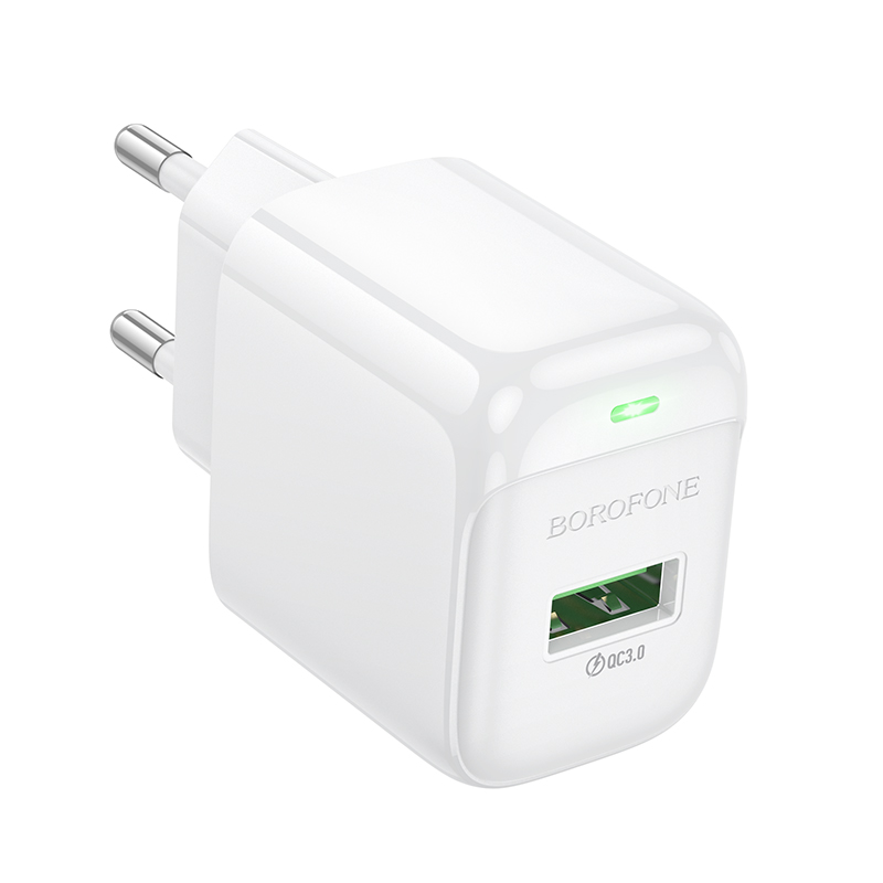 Мережевий зарядний пристрій BOROFONE BAS42A Potential single-port QC3.0 charger(EU) White