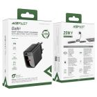 Мережевий зарядний пристрій з кабелем ACEFAST A82 PD20W GaN single USB-C charger set (P5) (EU) Black