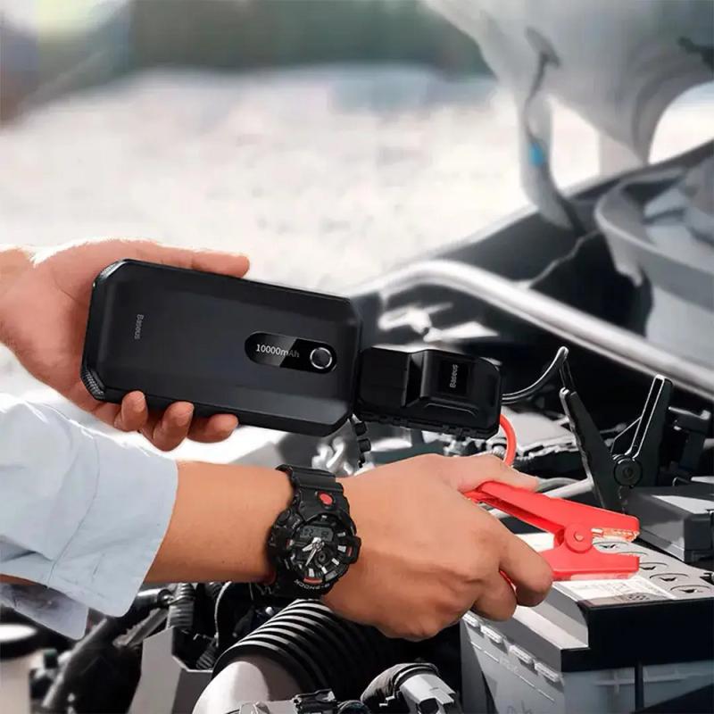 Автомобільний пуско-зарядний пристрій Baseus Super Energy Air Car Jump Starter（10000mAh) Black