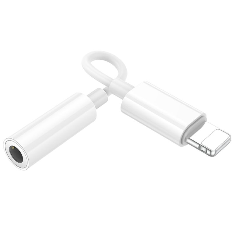 Кабель-перехiдник BOROFONE BV21 Genuine iP to 3.5 digital audio converter White
