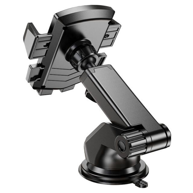 Автотримач для телефона HOCO CA83 David one-button center console car holder Black