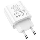 Мережевий зарядний пристрій HOCO C80A Plus Rapido PD20W+QC3.0 charger White