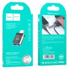 Адаптер HOCO UA17 Type-C male to USB female USB3.0 adapter Black