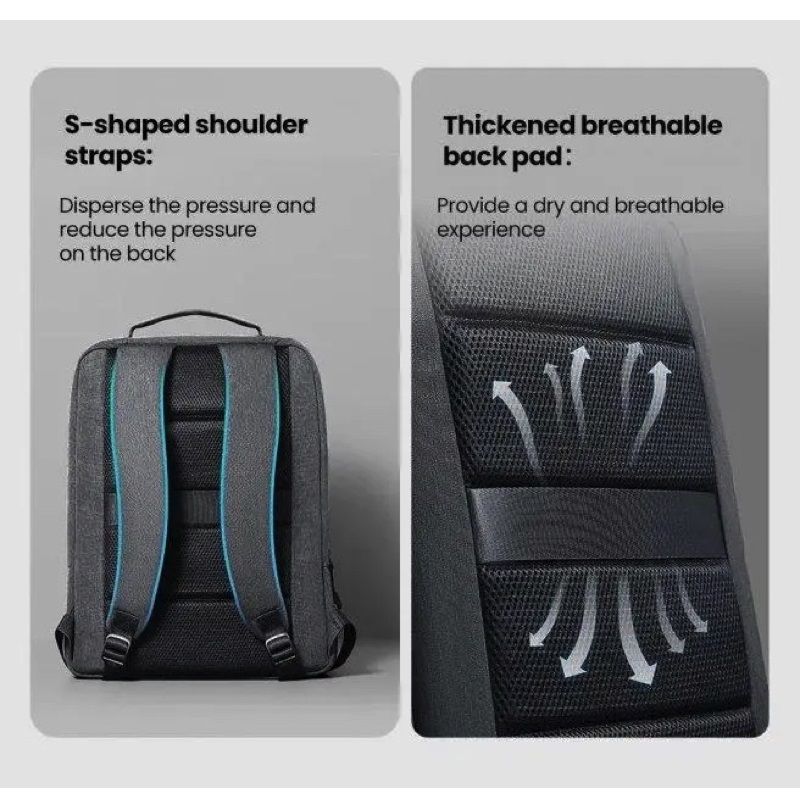 Рюкзак UGREEN LP664 Laptop Backpack B02 Dark Grey (Up to 15.6'')(UGR-90798)