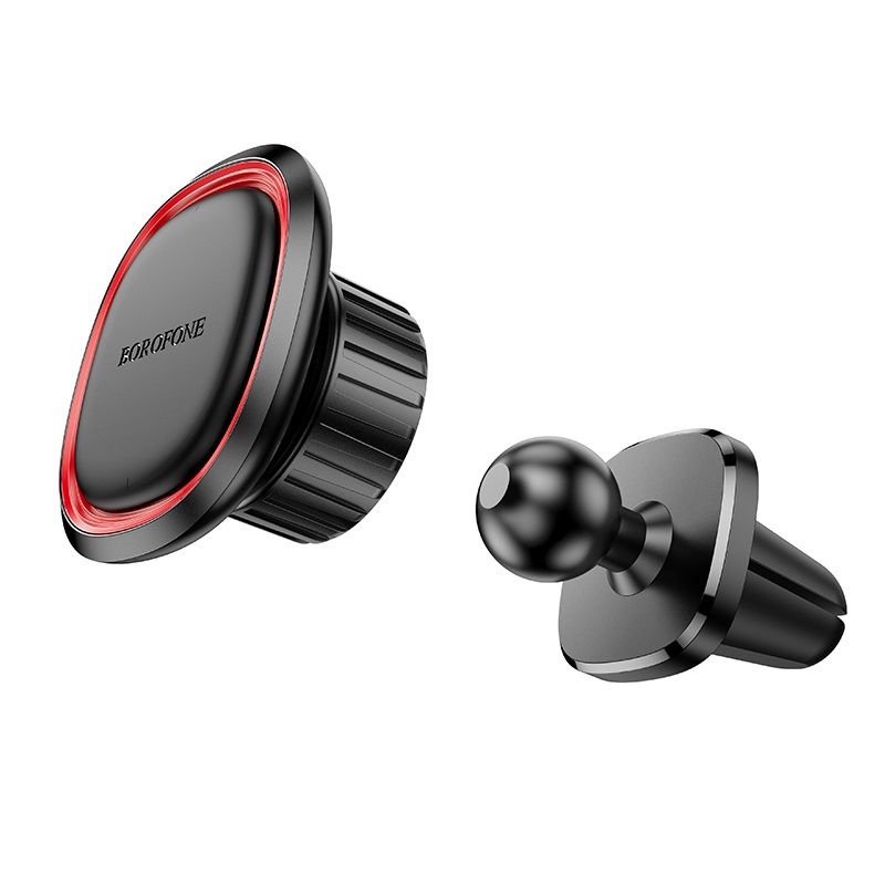 Автотримач для телефона BOROFONE BH124 Roman magnetic car holder (air outlet) Black and Red