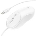 Миша HOCO GM13 Esteem business wired mouse White