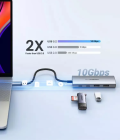 USB-хаб UGREEN CM480 USB-C to 2× USB 3.2+2×USB-C Adapter 10G (UGR-30758)