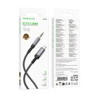 Аудіокабель BOROFONE BL24 iP to 3.5mm male, nylon braid, 1m, Metal Grey
