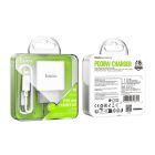 Мережевий зарядний пристрій HOCO C76A Pro Majestic single port PD30W charger set (C to iP)(EU) White