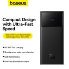 Зовнішній акумулятор Baseus Star-Lord Digital Display Fast Charging Power Bank 20000mAh 30W Cluster Black（With Simple Series Charging Cable USB to Typ