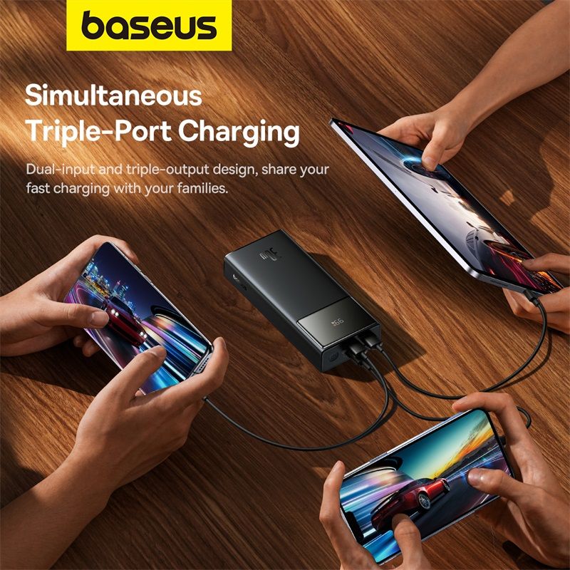 Зовнішній акумулятор Baseus Star-Lord Digital Display Fast Charging Power Bank 20000mAh 30W Cluster Black（With Simple Series Charging Cable USB to Typ