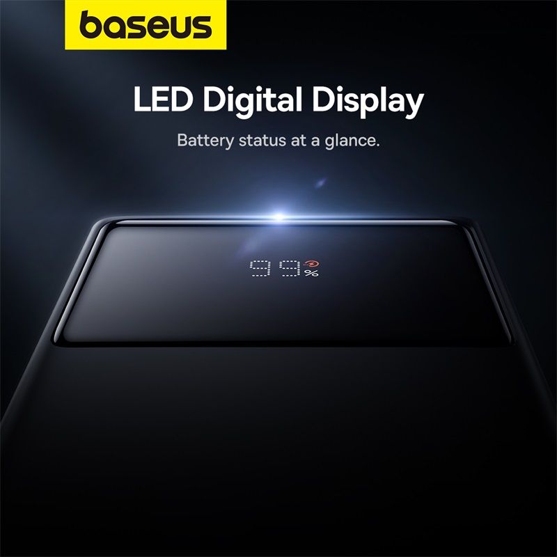 Зовнішній акумулятор Baseus Star-Lord Digital Display Fast Charging Power Bank 20000mAh 30W Cluster Black（With Simple Series Charging Cable USB to Typ