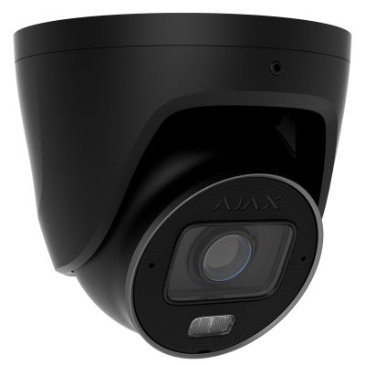 Дротова IP-камера відеоспостереження Ajax TurretCam HLVF (8 Mp) Black (126282.197.BL1)