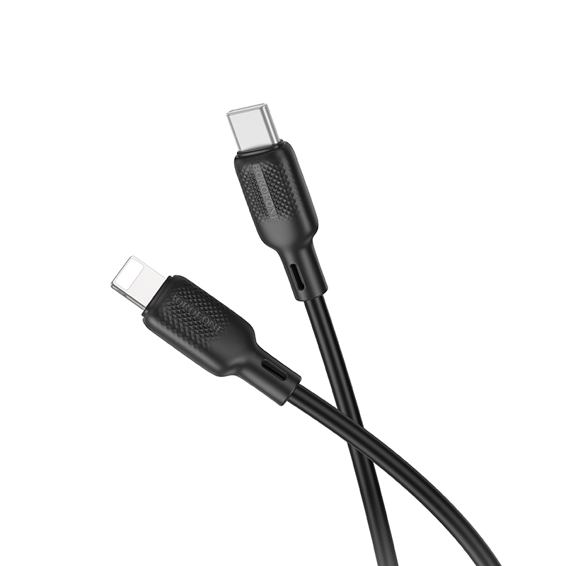 Кабель BOROFONE BX113 Lenny PD silicone charging data cable iP(L=1M) Black