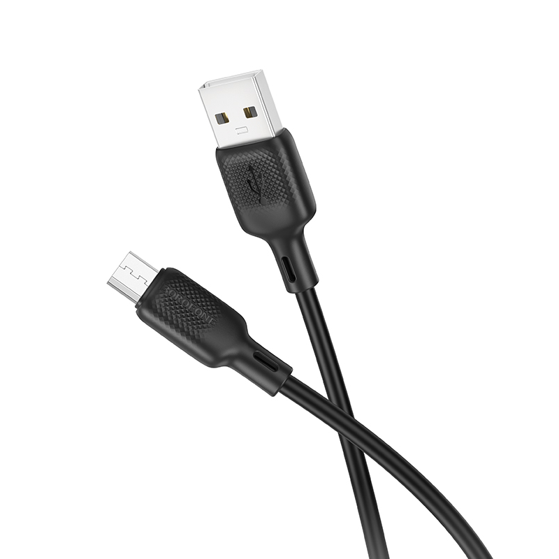 Кабель BOROFONE BX113 Lenny silicone charging data cable Micro(L=1M) Black