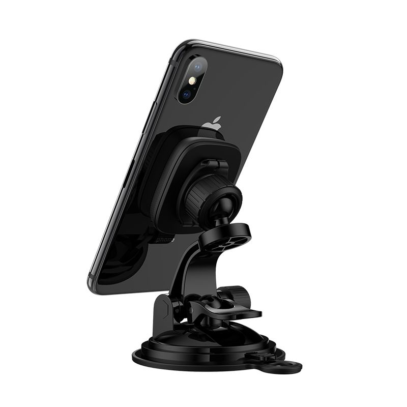 Автотримач для телефона HOCO CA28 Happy journey series suction cup magnetic car holder Black
