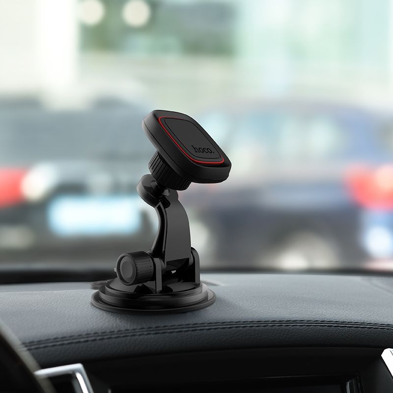 Автотримач для телефона HOCO CA28 Happy journey series suction cup magnetic car holder Black