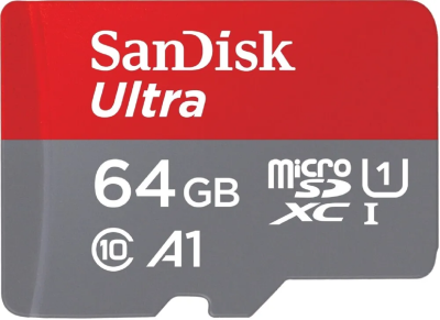 Карта пам'яті microSDXC (UHS-1) SanDisk Ultra 64Gb class 10 A1 (140Mb/s) (adapter SD) Imaging Packaging