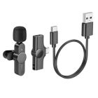 Бездротова мікрофонна система BOROFONE BFK12 Trophy lavalier wireless digital microphone Type-C Black