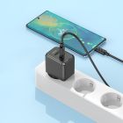 Мережевий зарядний пристрій з кабелем HOCO CS14A Ocean PD20W+QC3.0 charger set(Type-C to Type-C) Black