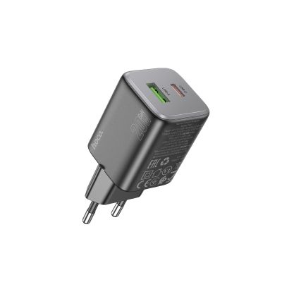Мережевий зарядний пристрій HOCO N41 Almighty PD20W+QC3.0 charger Black