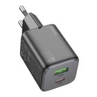 Мережевий зарядний пристрій HOCO N41 Almighty PD20W+QC3.0 charger Black