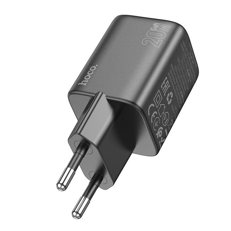 Мережевий зарядний пристрій HOCO N41 Almighty PD20W+QC3.0 charger Black