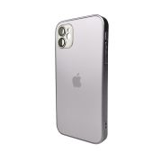 Чохол для смартфона AG Glass Matt Frame Color Logo for Apple iPhone 12 Titanium Grey
