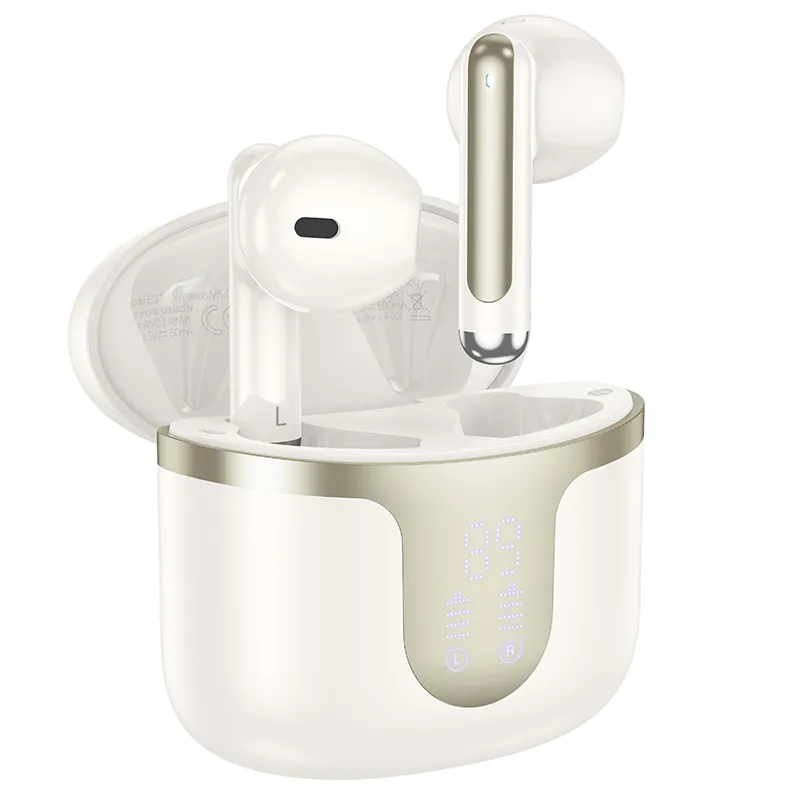 Бездротові навушники HOCO EQ7 Snowflake true wireless BT headset Milky White