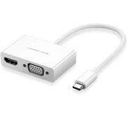 USB-хаб UGREEN USB Type C to HDMI + VGA Converter (White)