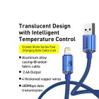Кабель Baseus Crystal Shine Series Fast Charging Data Cable USB to iP 2.4A 1.2m Blue
