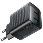 Мережевий зарядний пристрій ACEFAST A106 PD45W GaN (USB-C+USB-A) charger (EU) Black